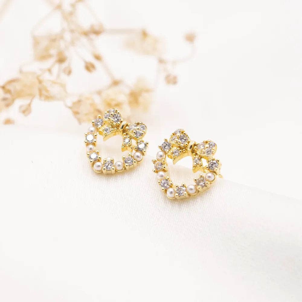 Aretes de plata con enchape en oro