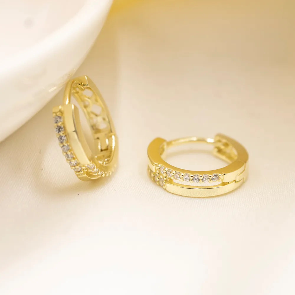 Aretes de Plata enchapada en Oro
