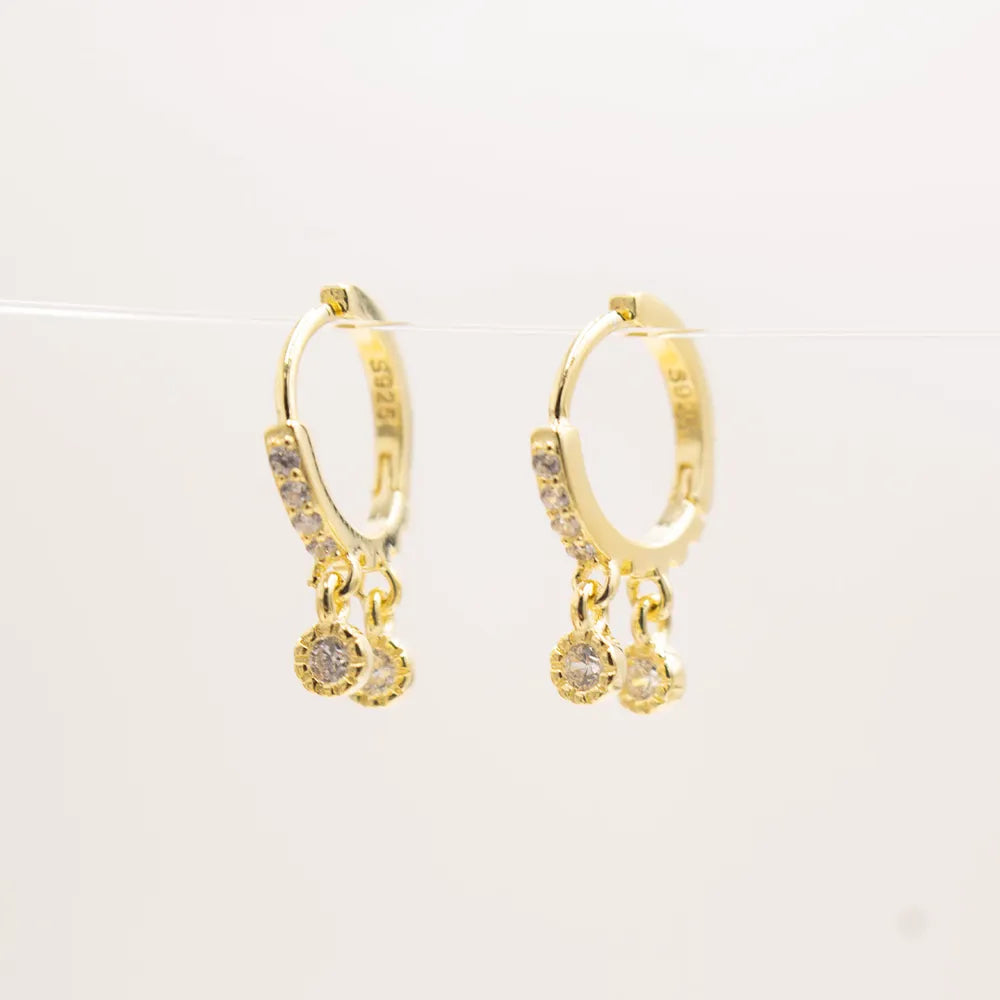 Aretes de Plata enchapada en Oro