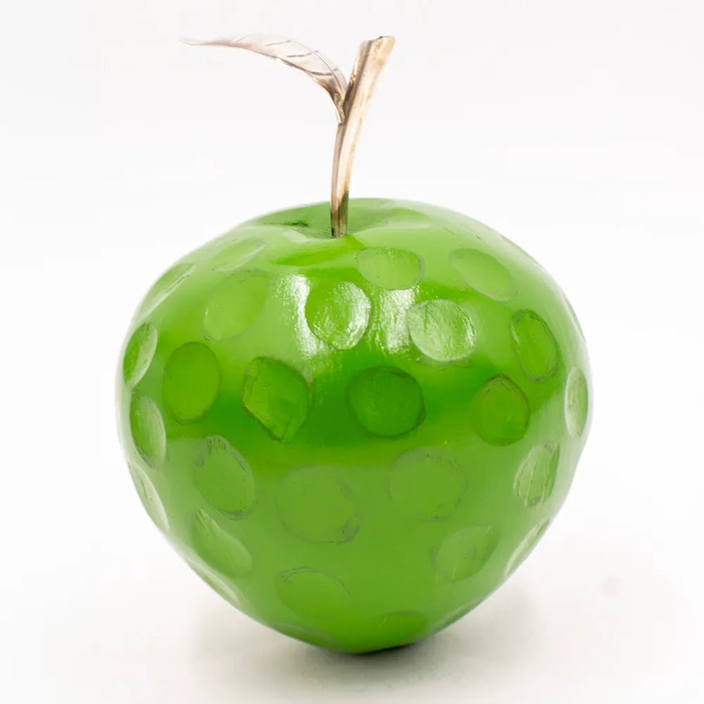 FRUTA CHIRIMOYA DE MADERA Y PLATA 950