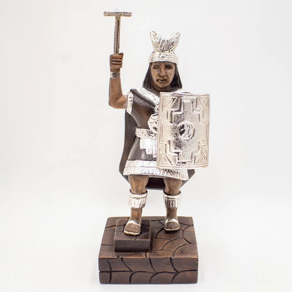 INKA DE MADERA CON PLATA 950