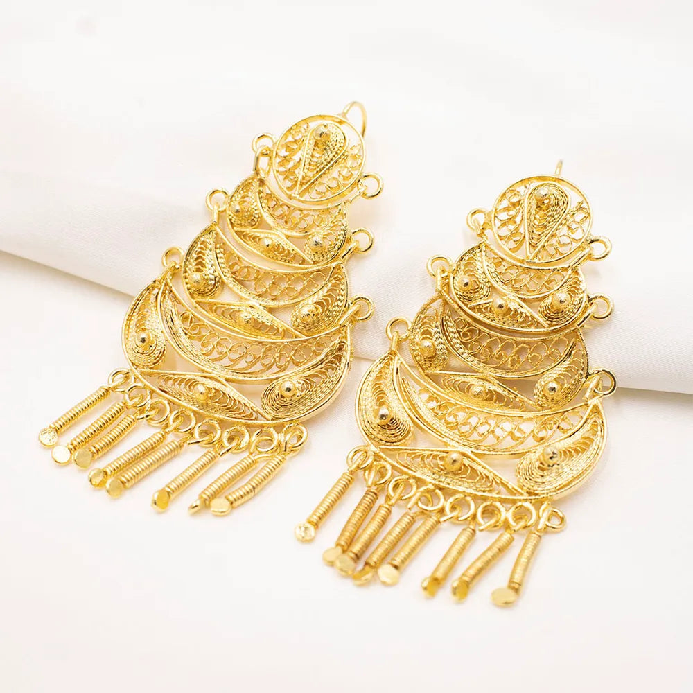 Dormilonas de cobre enchapados en oro 18k