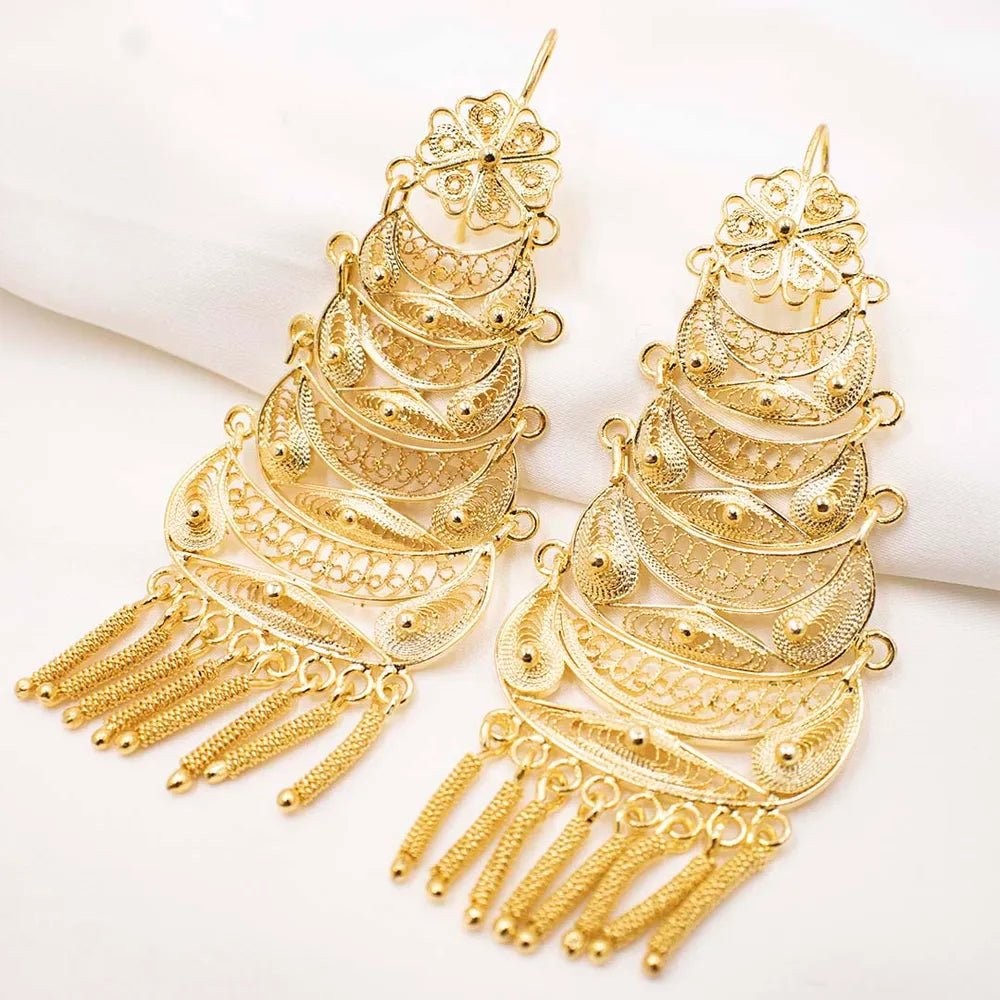Dormilonas de cobre enchapados en oro 18k