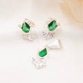 Juego de aretes y dije de plata