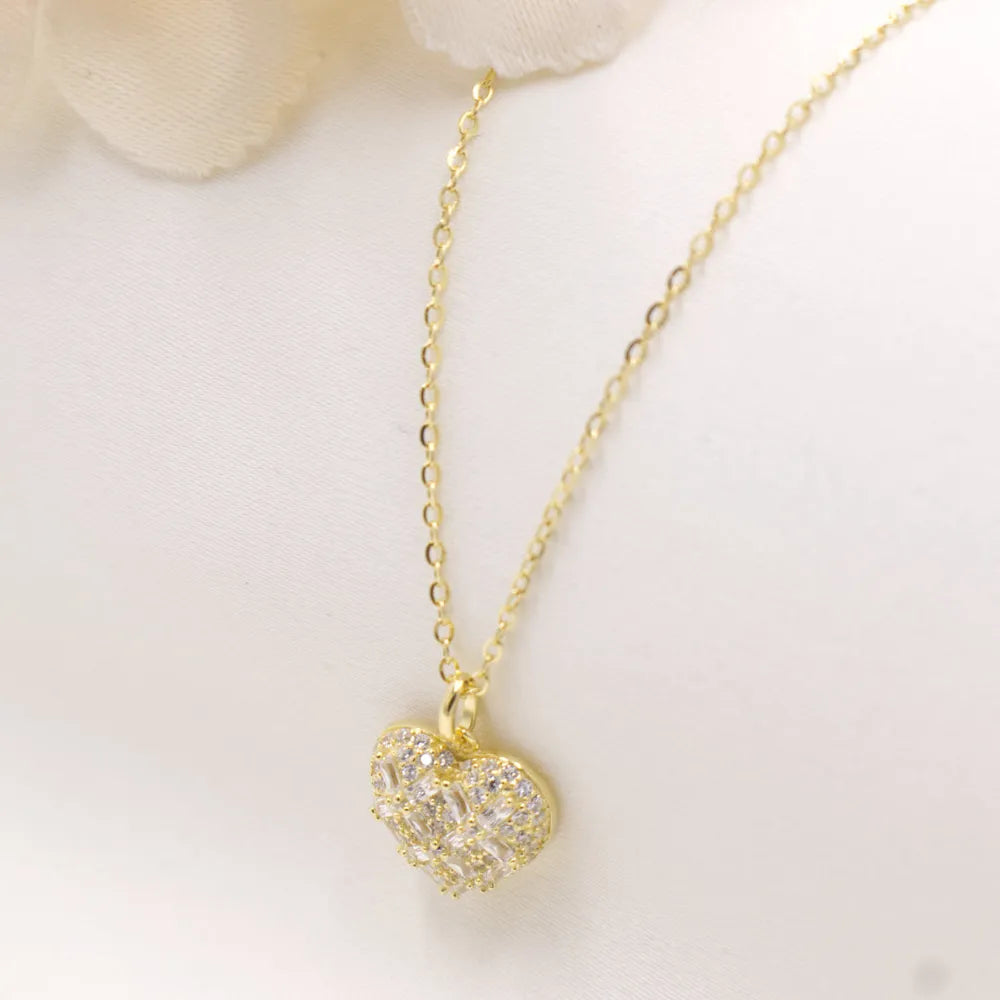 Collar de plata enchapada en oro