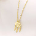 Collar de plata enchapada en oro