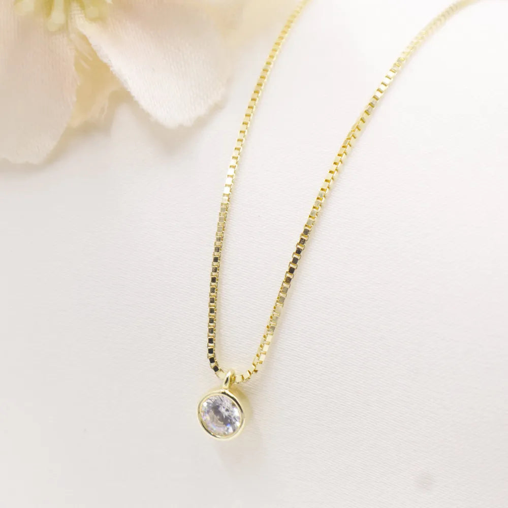 Collar de plata enchapada en Oro 18k