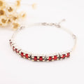 Pulsera de plata con lámina de oro
