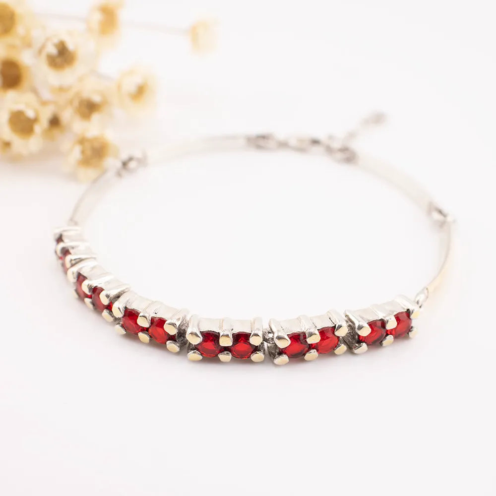 Pulsera de plata con lámina de oro