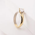 Sortija de compromiso de oro 18k
