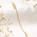 Pulsera y Placa de Oro 18k