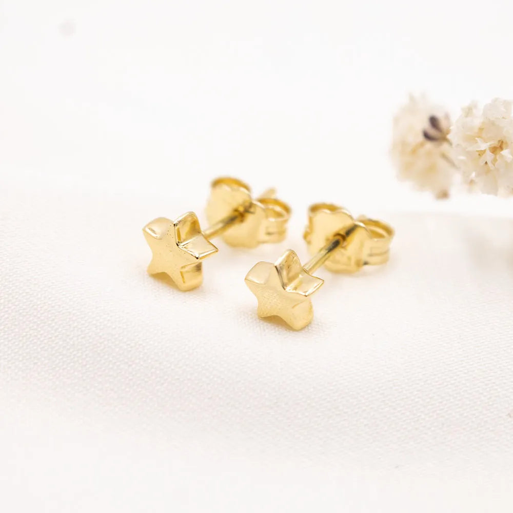 Aretes de estrella de Oro 18k