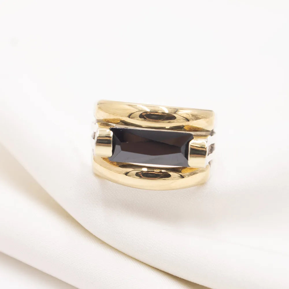 Sortija de plata laminada con oro 18k