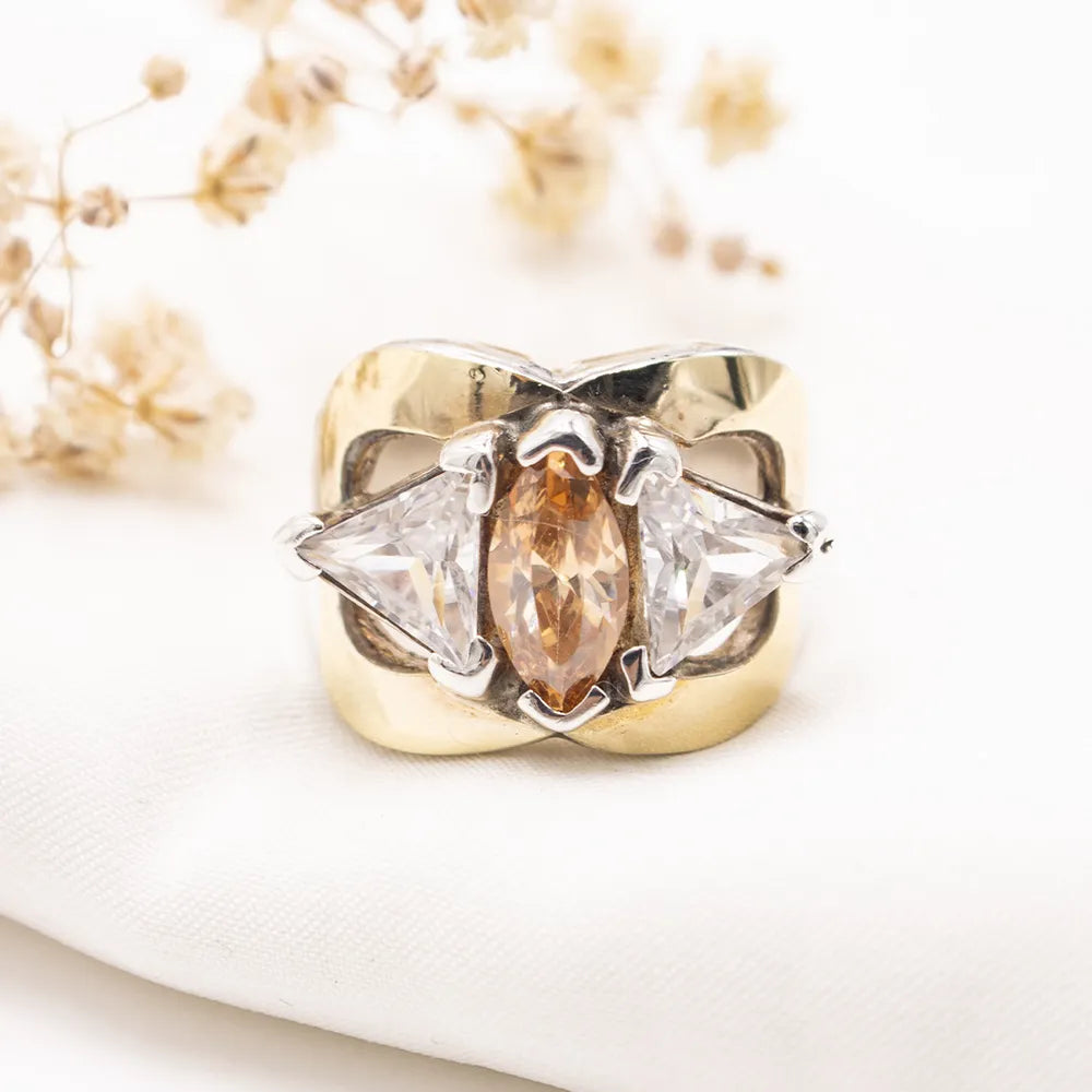 Anillo de plata con lámina de Oro