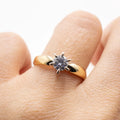 Anillo de Compromiso de Oro 18 k con Moissanite