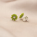 Aretes de plata y nácar