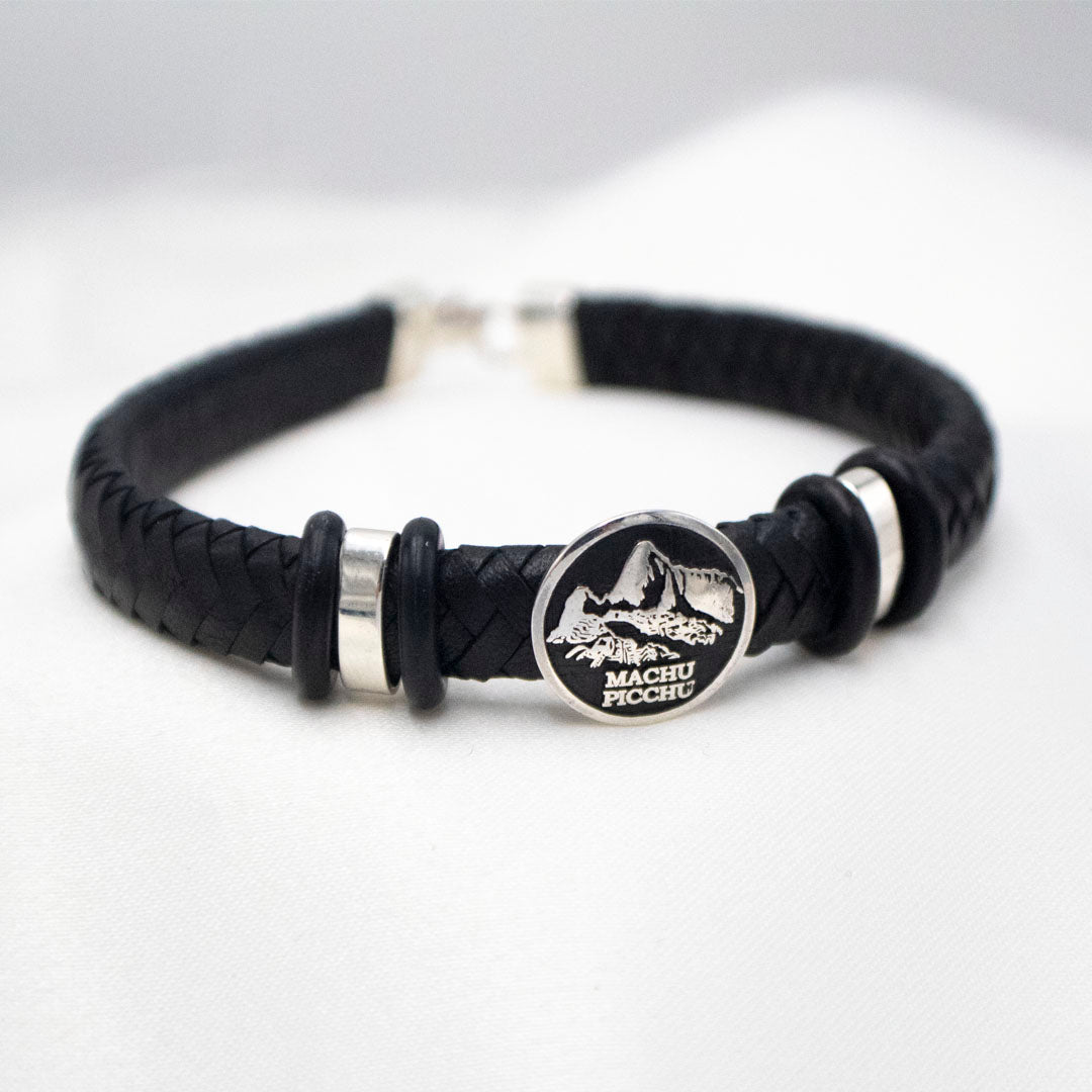 PULSERA DE PLATA Y CUERO