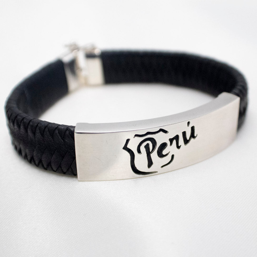 PULSERA DE PLATA Y CUERO