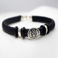 PULSERA DE PLATA Y CUERO
