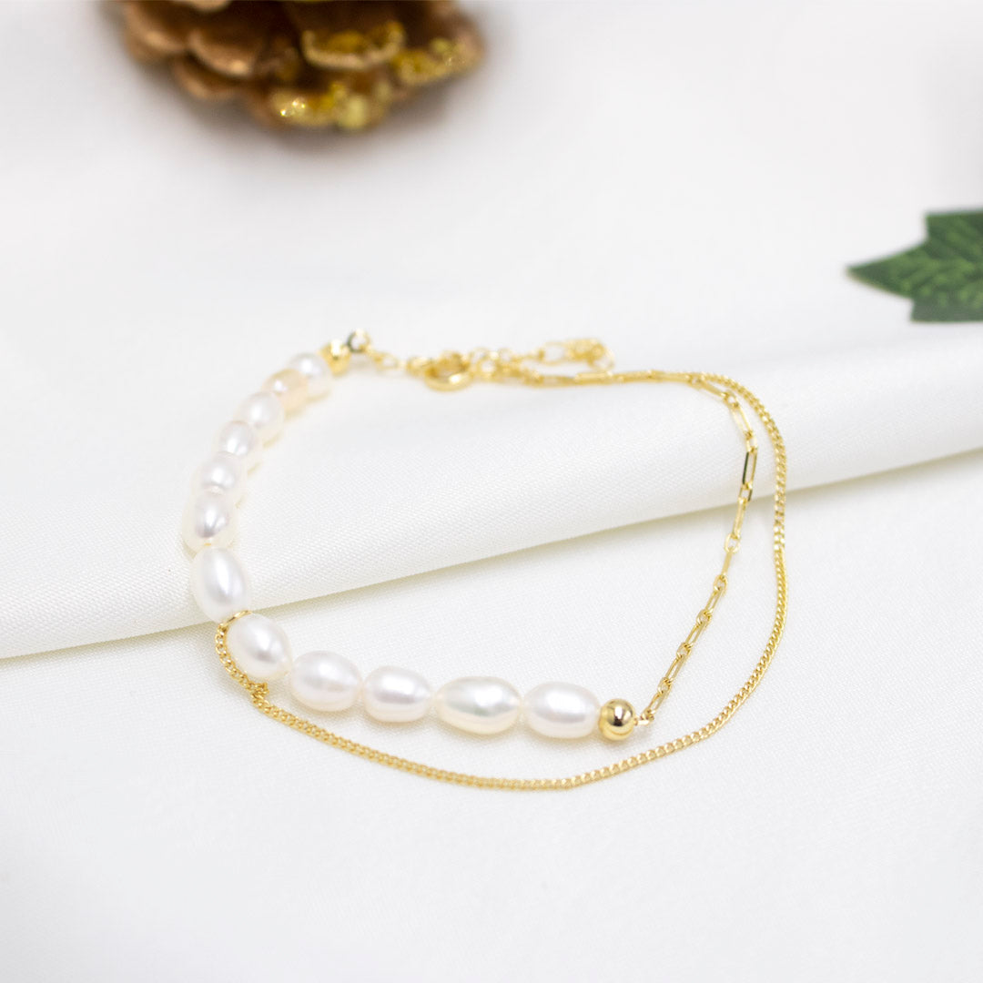 PULSERA DE PLATA ENCHAPADO EN ORO 18K