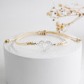 PULSERA GRADUABLE CON DIJE DE PLATA CORAZON