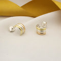 ARETES DE PLATA CON ORO