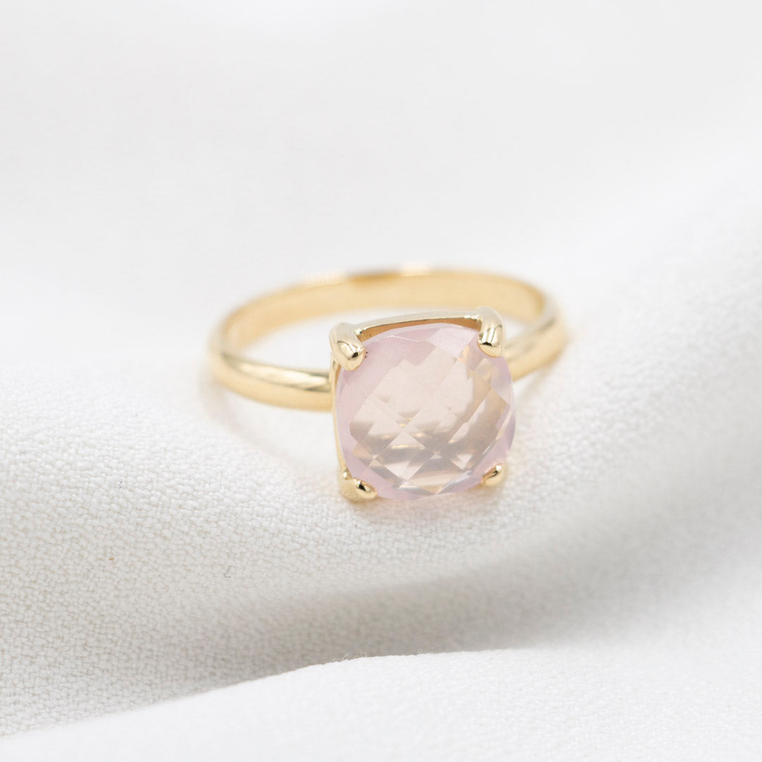SORTIJA DE ORO CON PIEDRA NATURAL